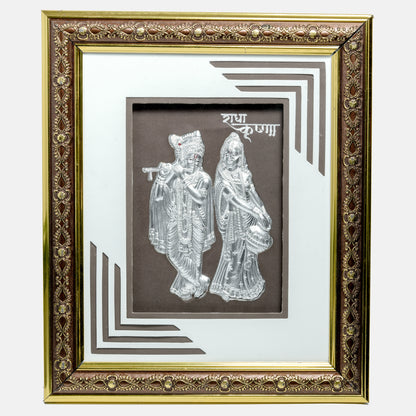 Radha Krishna Framed Wall Art – Divine Love & Harmony