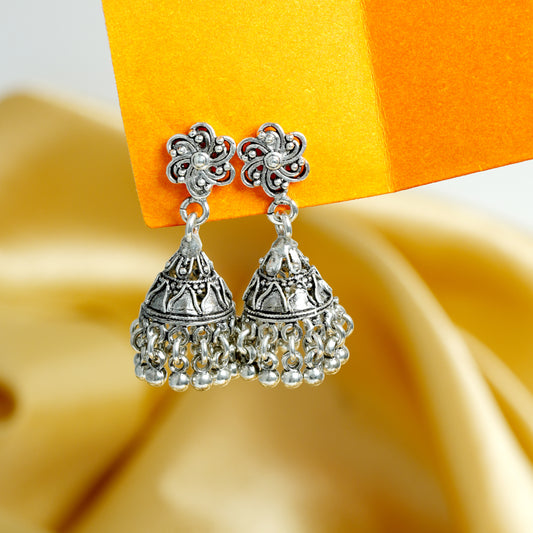 Floral Jhumka Earrings