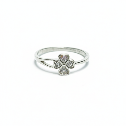 Lucky Clover Heart Ring