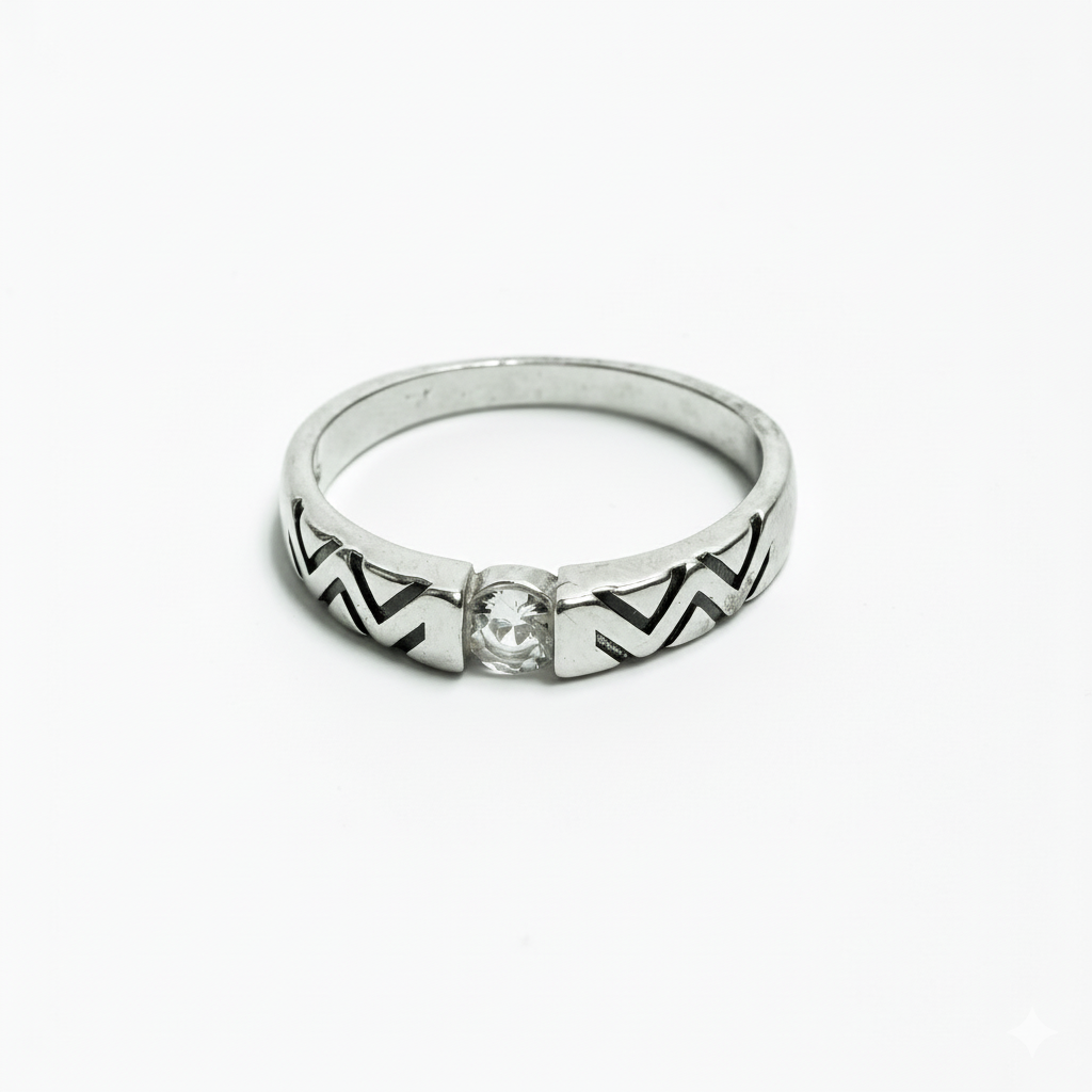 The Zigzag Solitaire Ring